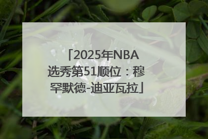 2025年NBA选秀第51顺位：穆罕默德-迪亚瓦拉