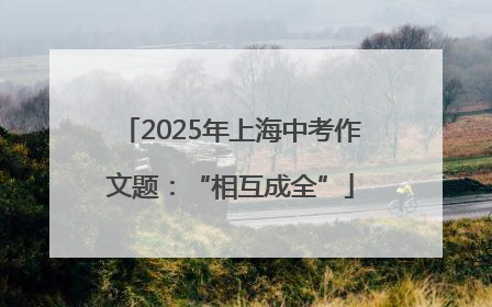2025年上海中考作文题：“相互成全”
