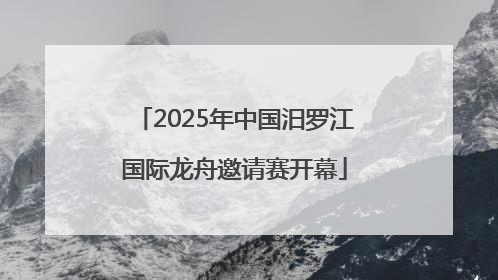 2025年中国汨罗江国际龙舟邀请赛开幕