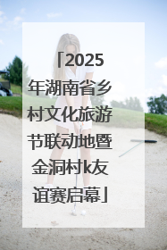 2025年湖南省乡村文化旅游节联动地暨金洞村k友谊赛启幕
