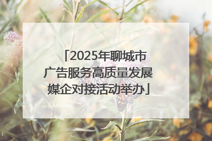 2025年聊城市广告服务高质量发展媒企对接活动举办
