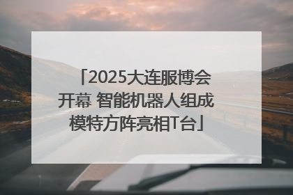 2025大连服博会开幕 智能机器人组成模特方阵亮相T台