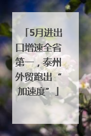 5月进出口增速全省第一，泰州外贸跑出“加速度”