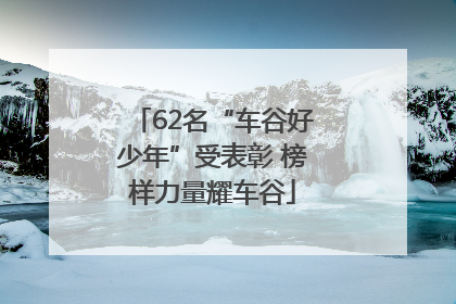 62名“车谷好少年”受表彰 榜样力量耀车谷